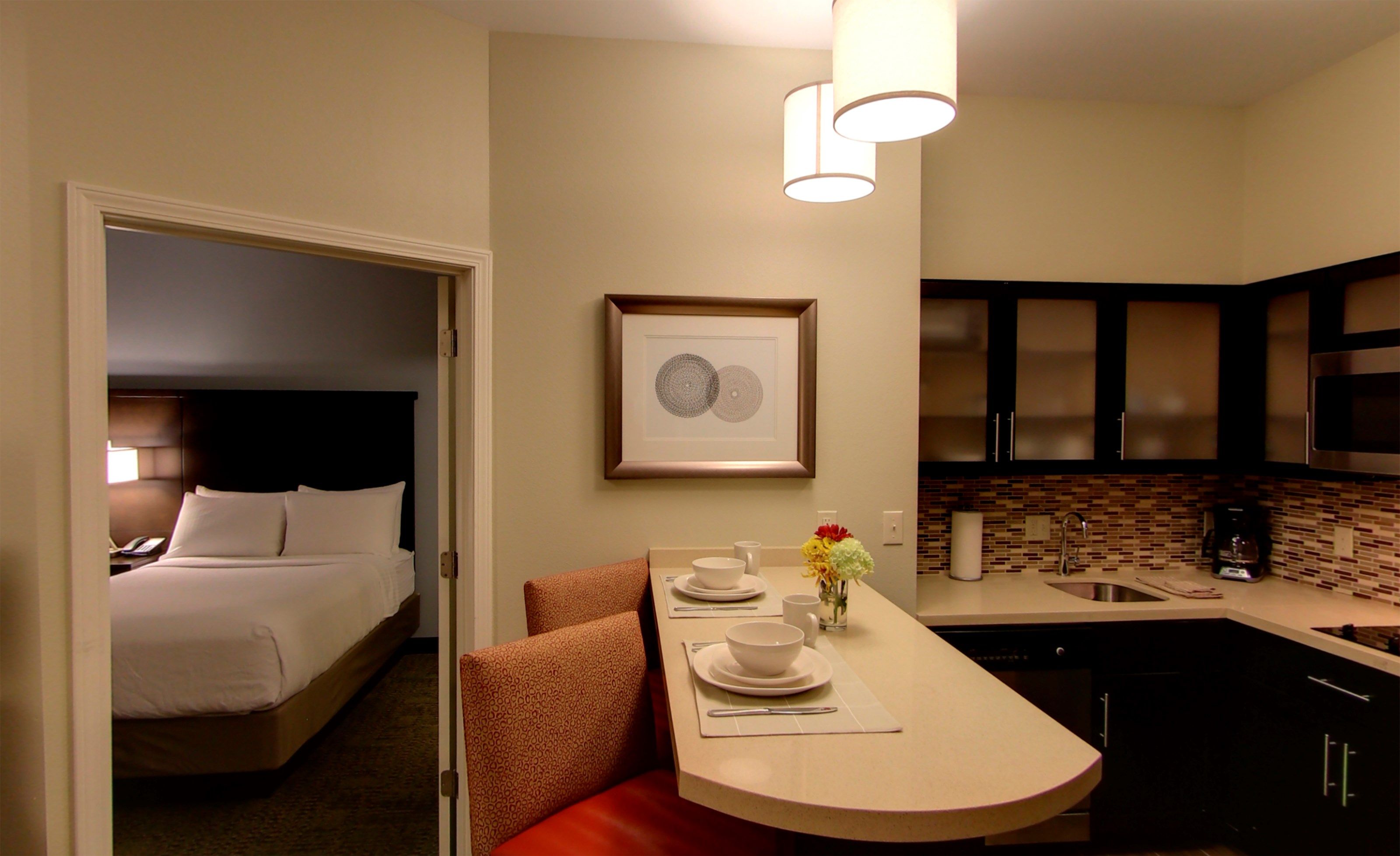 image Drift to sleep in a comfortable bed after a busy day.