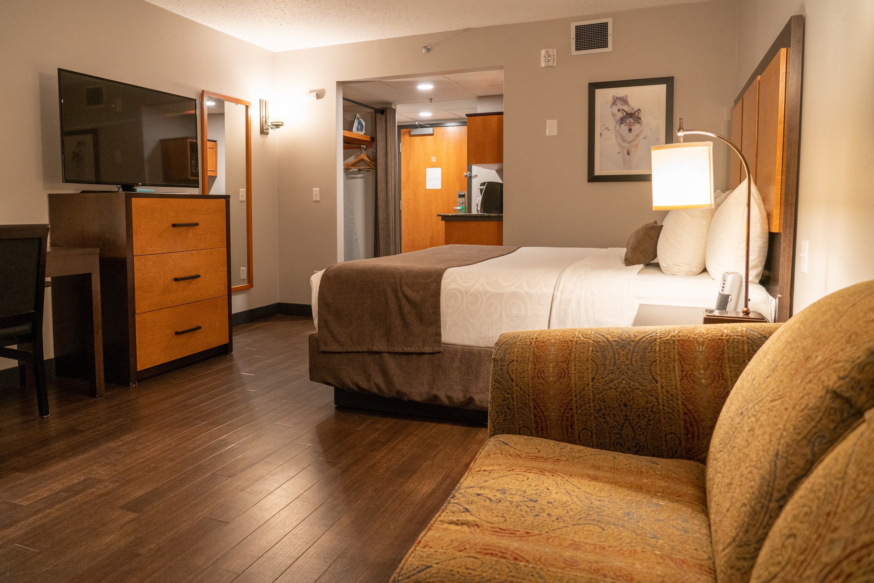 image Get a good night's rest in our cozy space with a King bed.