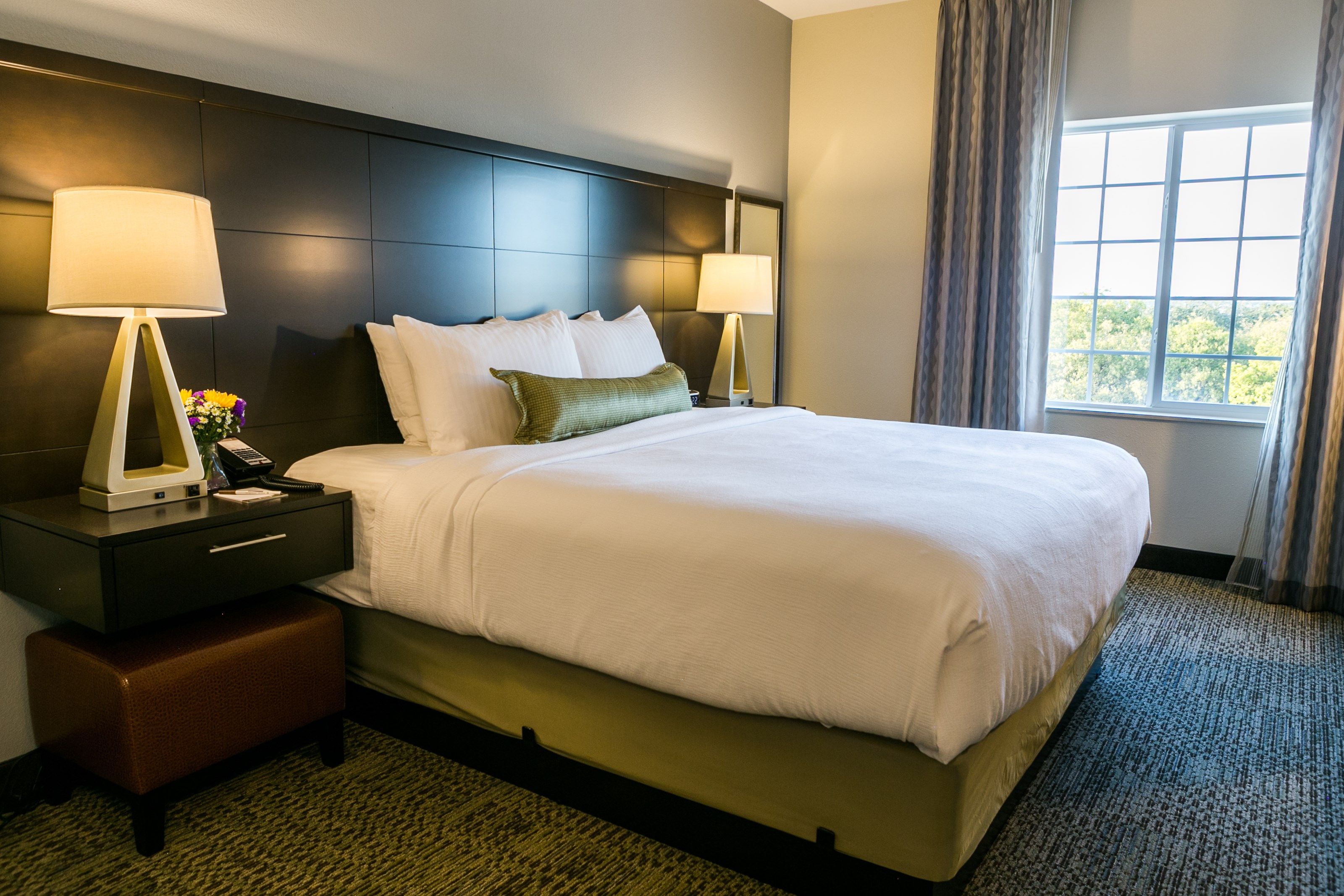 image Drift to sleep in a comfortable bed after a wonderful day outside.