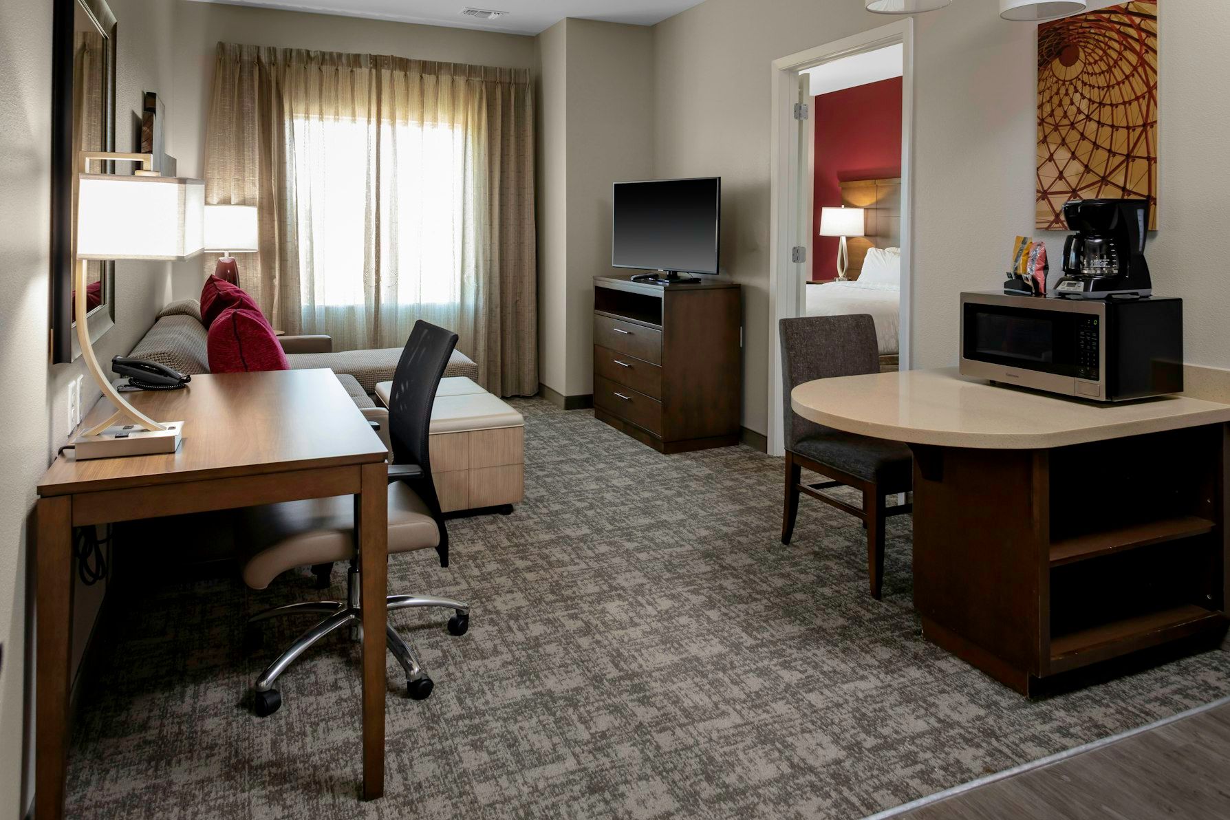 image Enjoy a cozy living area, perfect for relaxation or catching up on your favorite shows.