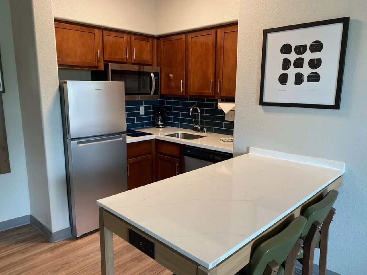 image Kitchen for easy in-unit meals plus a polished dining space.