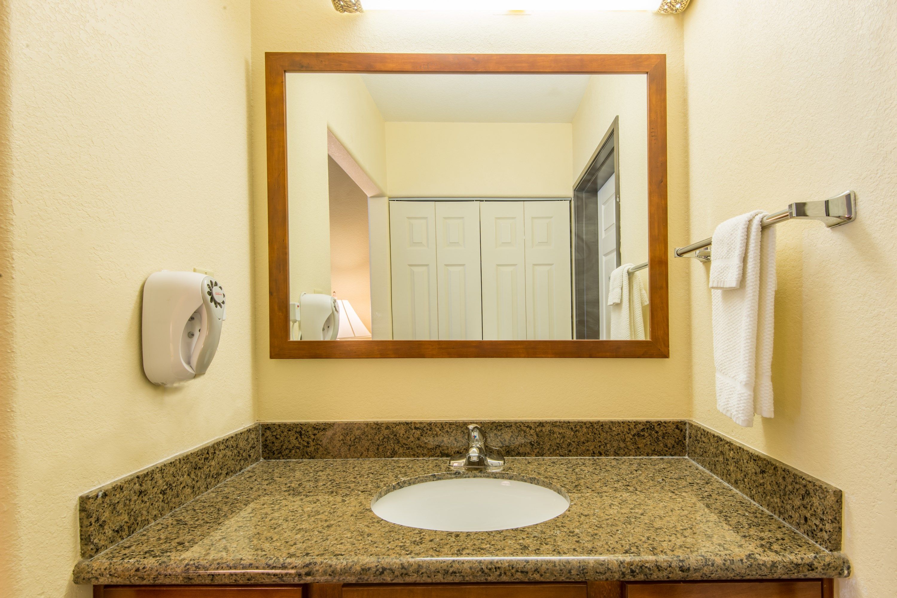 image Bright bathrooms are refreshing after a day of adventure.