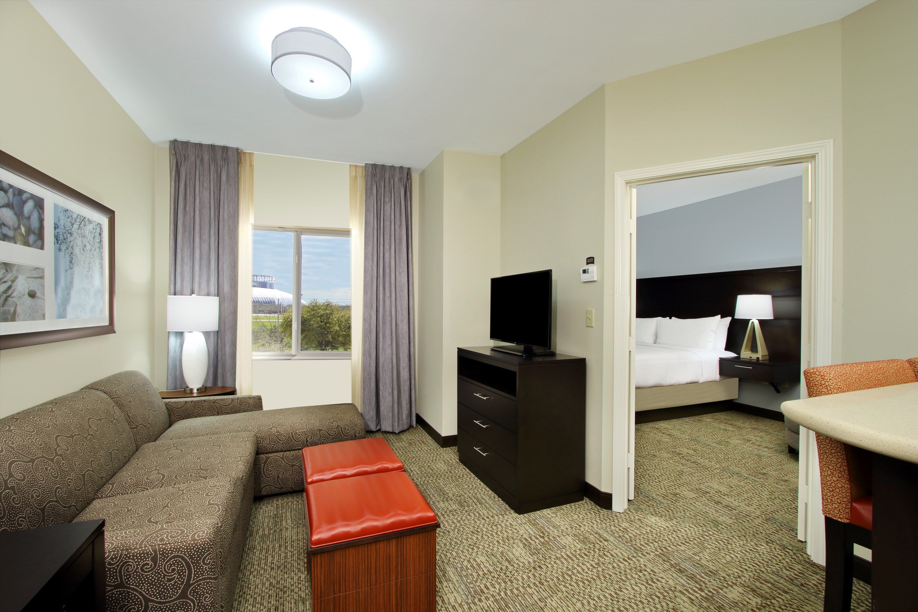 image Kick back your feet and relax in the cozy living area.