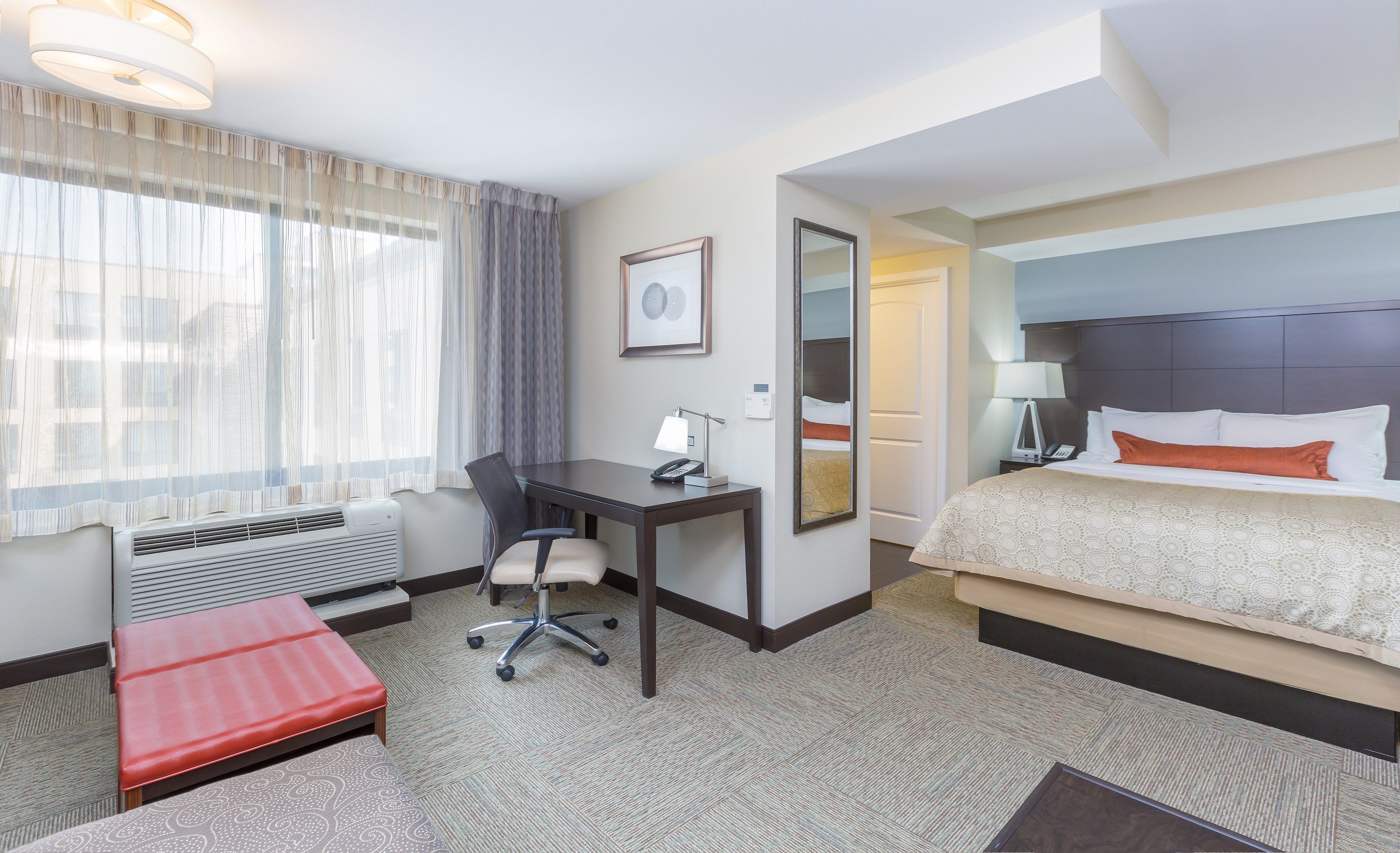 image Drift to sleep in a comfortable bed after a wonderful day outside.