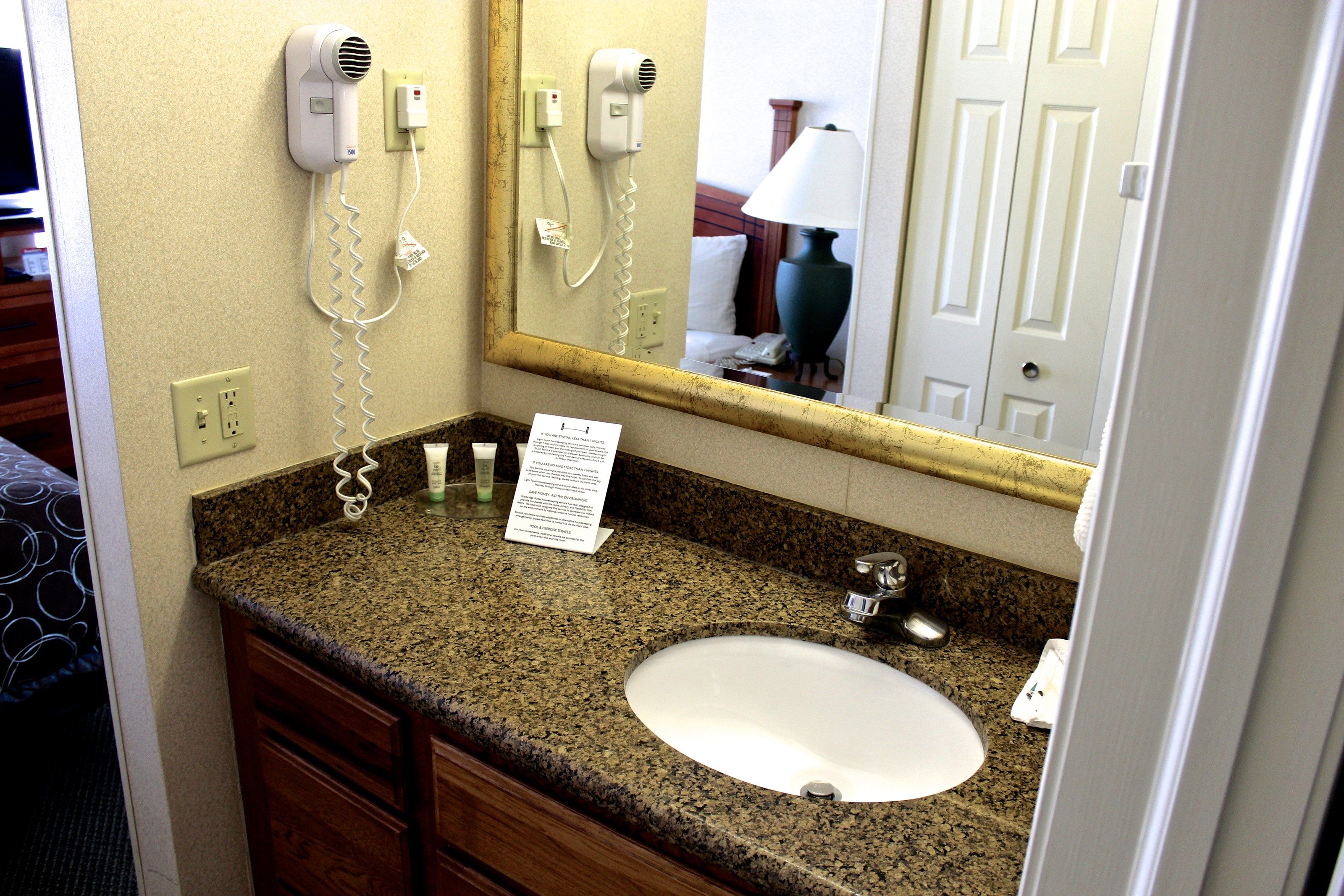 image Get ready for your day in the lovely bathroom.