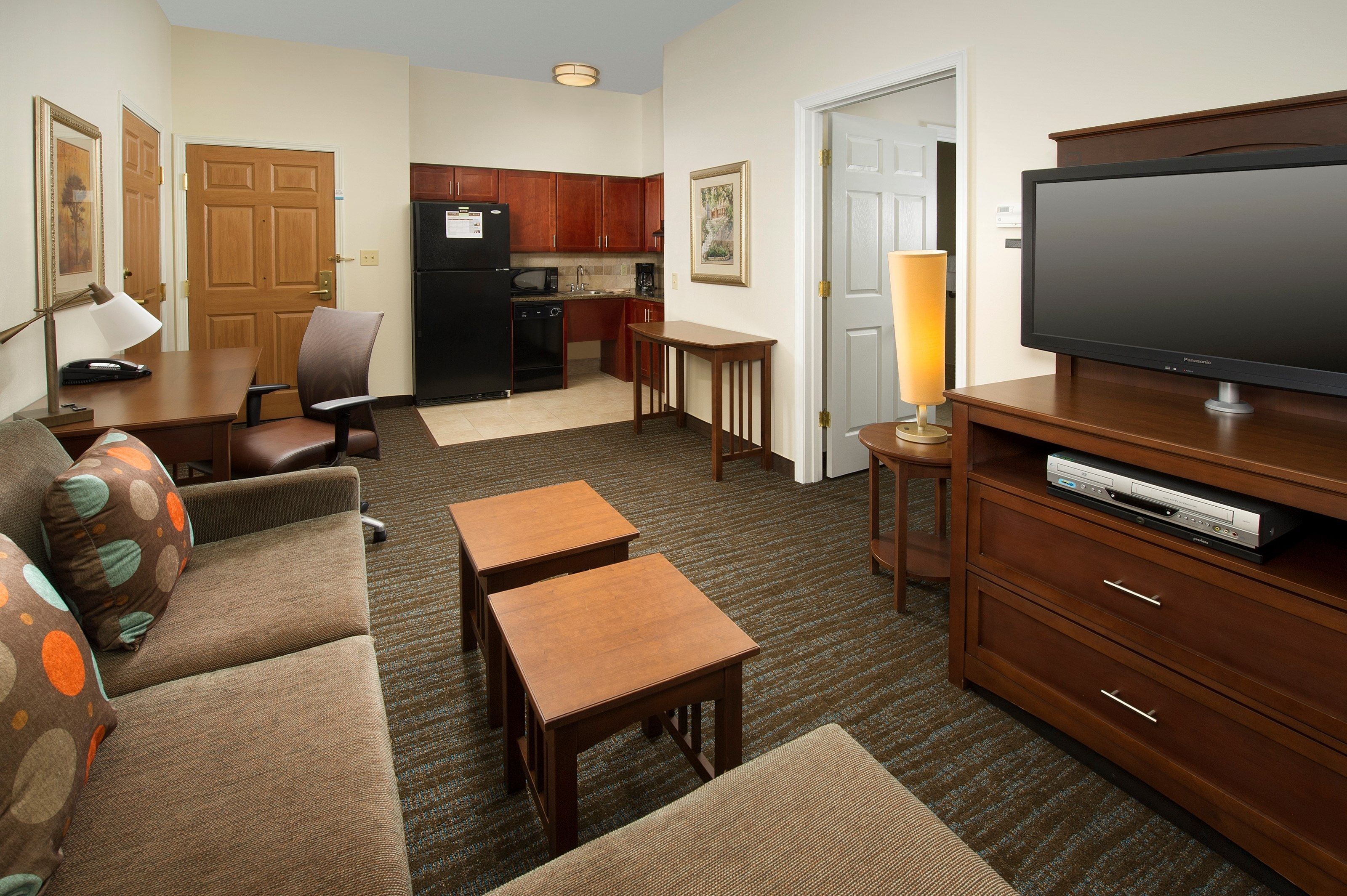 image Kick back your feet and relax in the cozy living area.