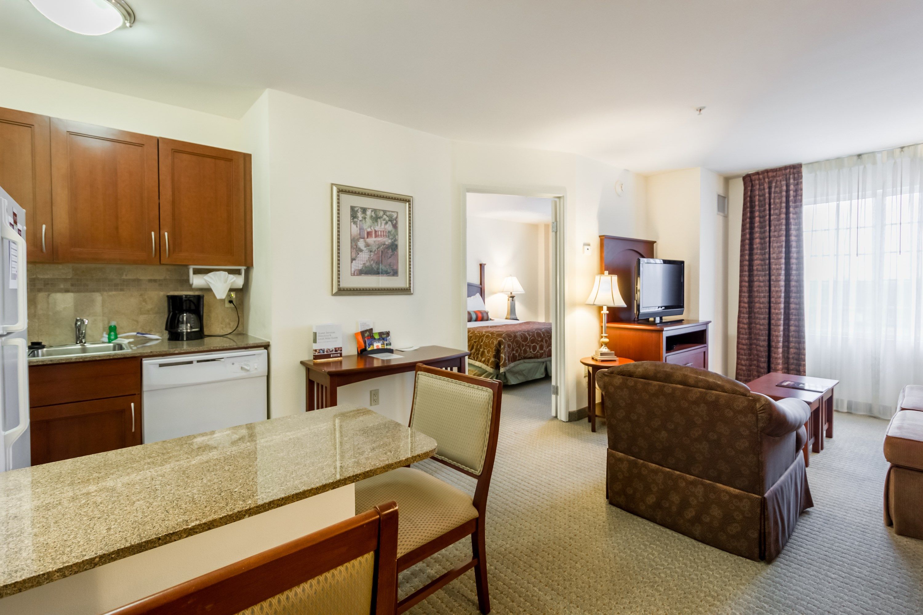 image Kick back your feet and relax in the cozy living area.