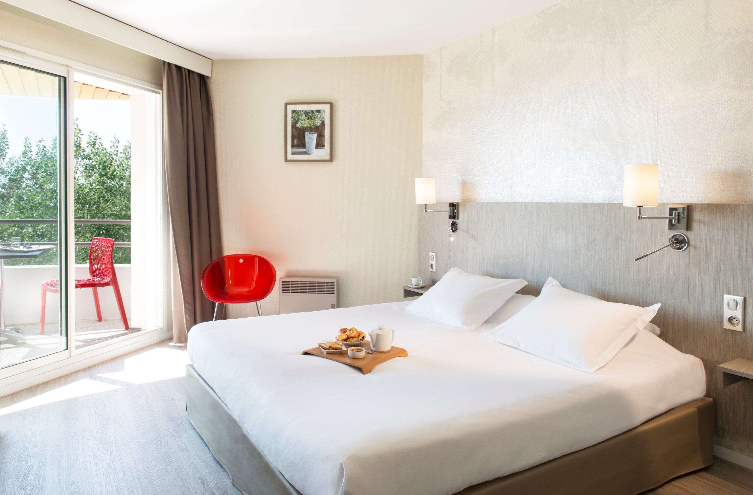image Drift to sleep in a comfortable bed after a wonderful day outside.