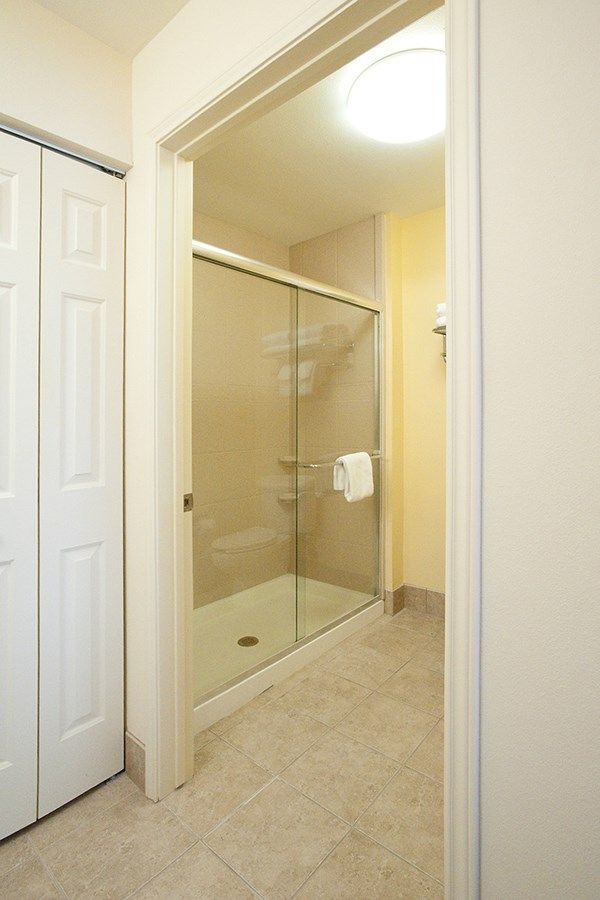 image Get ready for your day in the bathroom.
