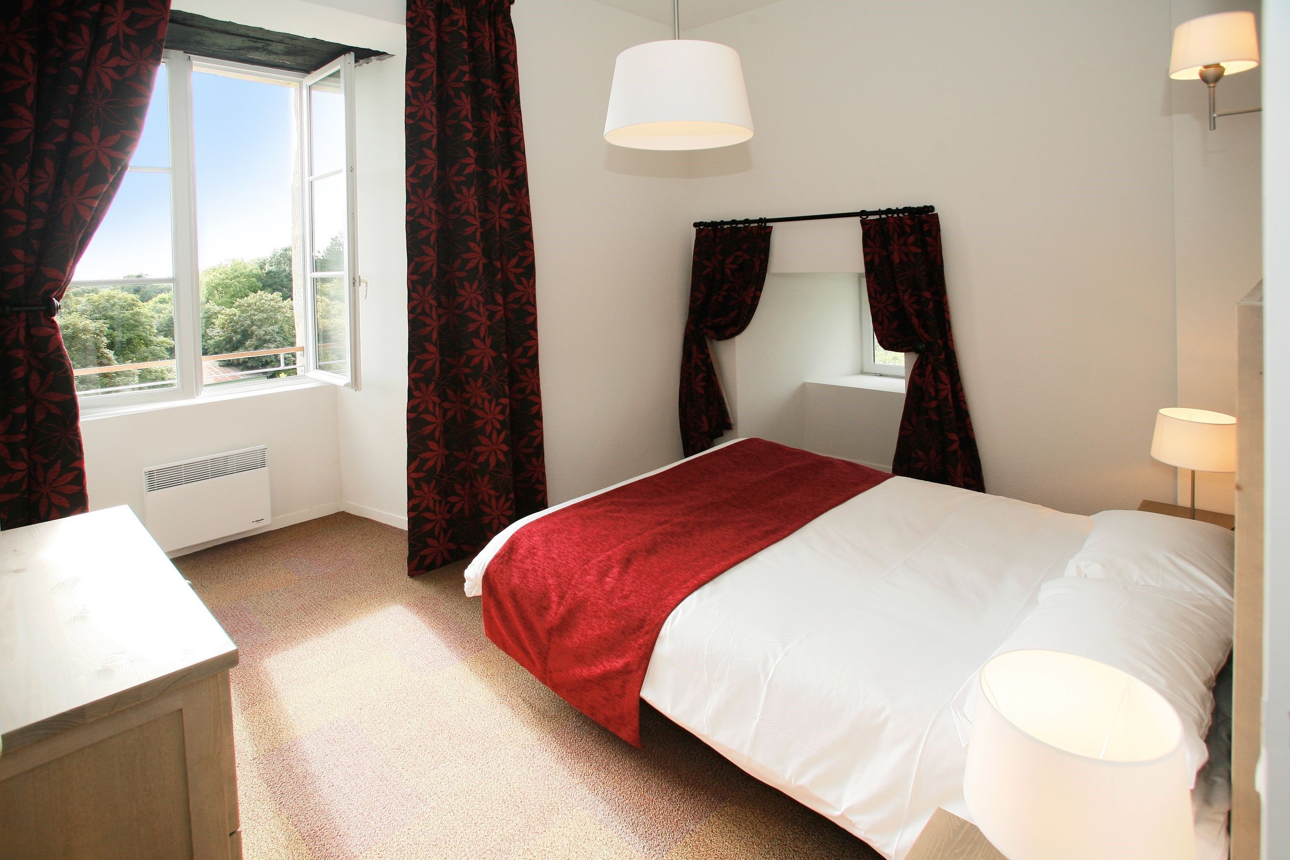 image Drift to sleep in a comfortable bed after a wonderful day outside.