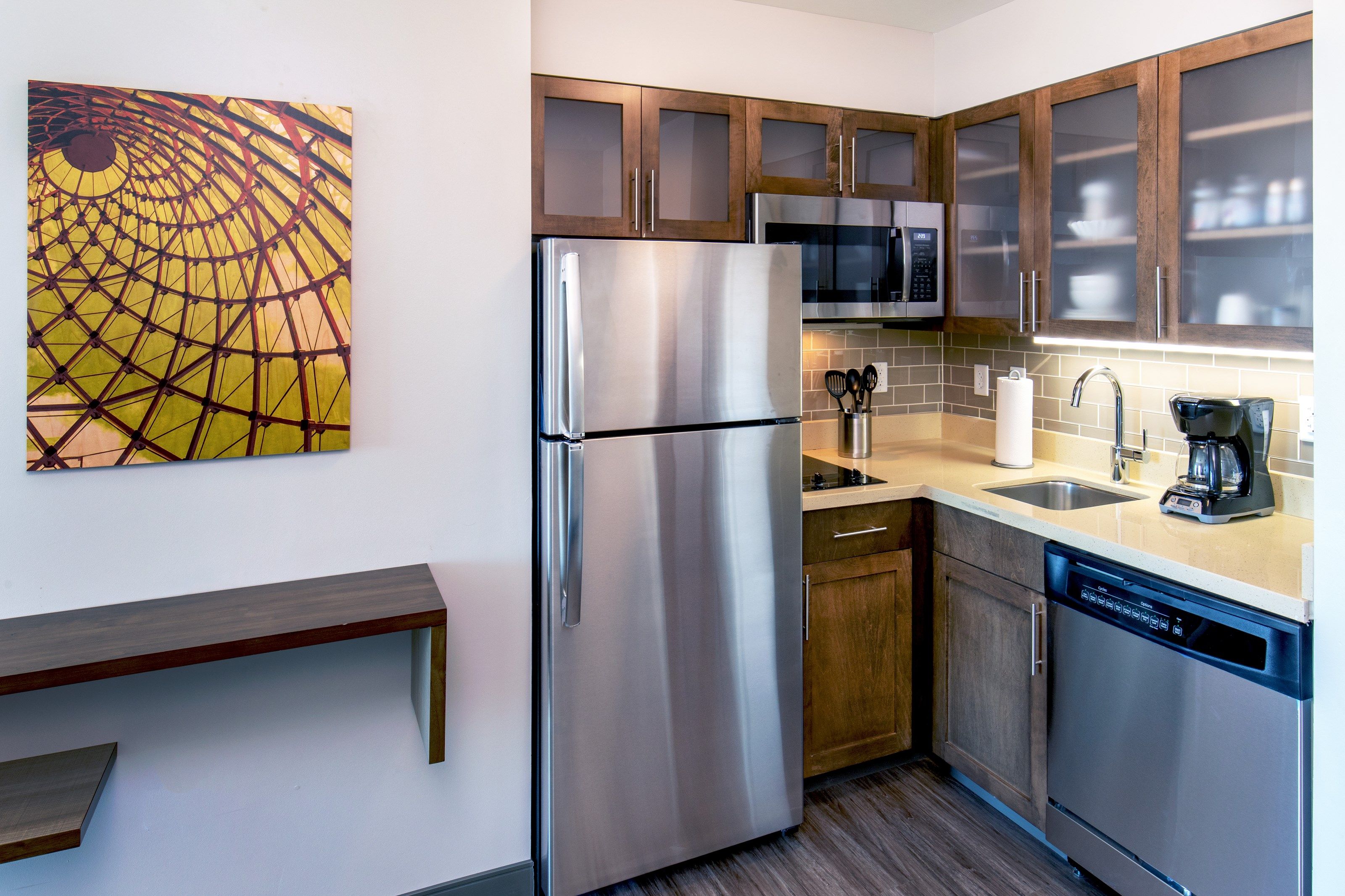 image Prepare a meal in the equipped kitchen.