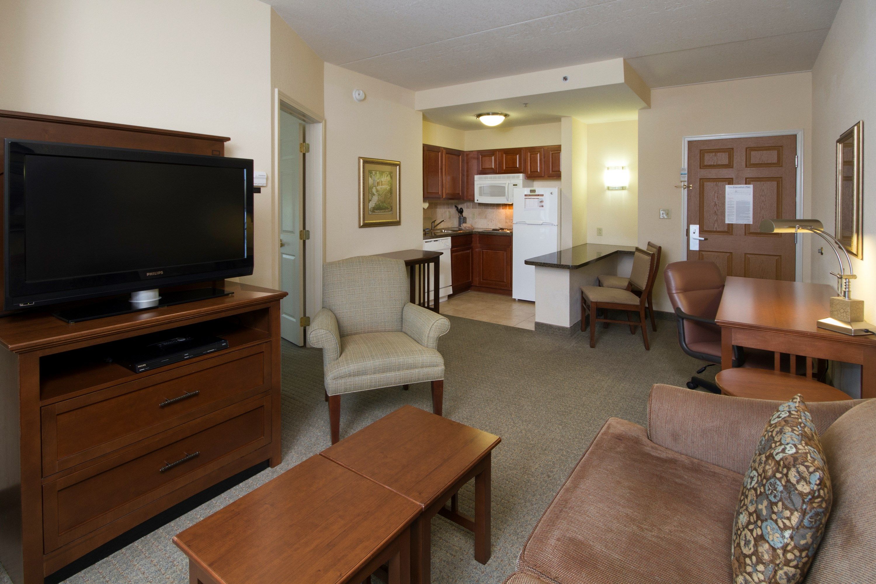 image Kick back your feet and relax in the cozy living area.