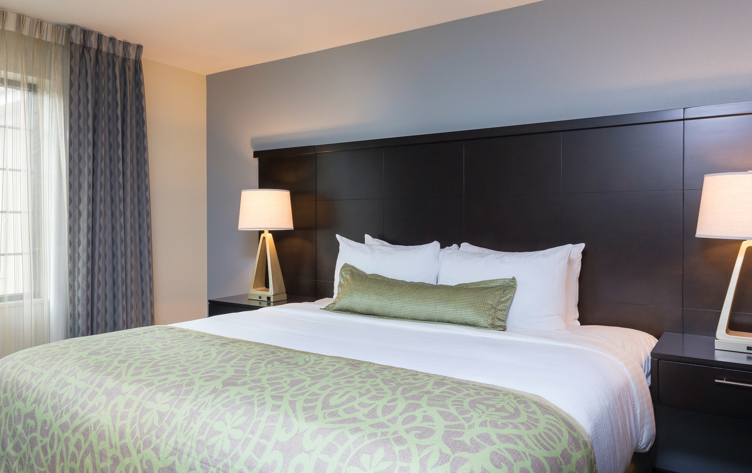 image Drift to sleep in a comfortable bed after a wonderful day outside.