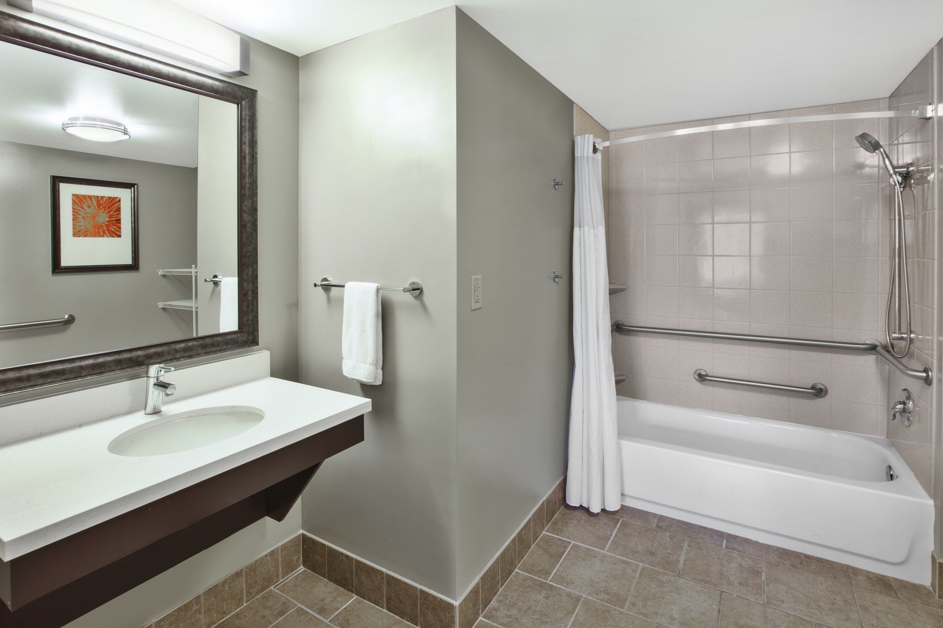 image Freshen up in the bathroom after a day of adventure.