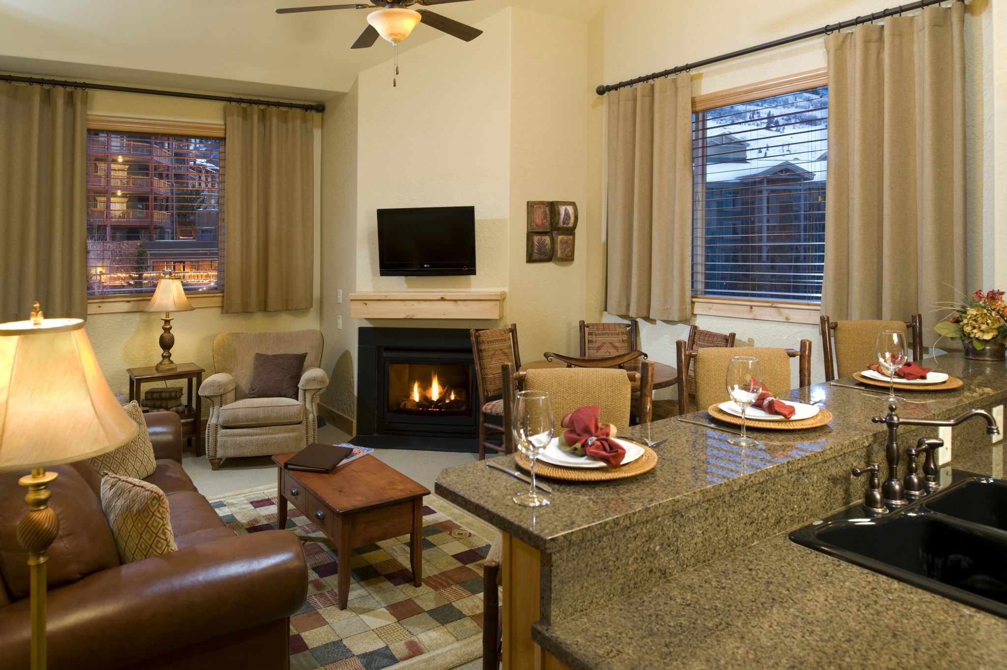 image Unwind in front of the toasty fireplace