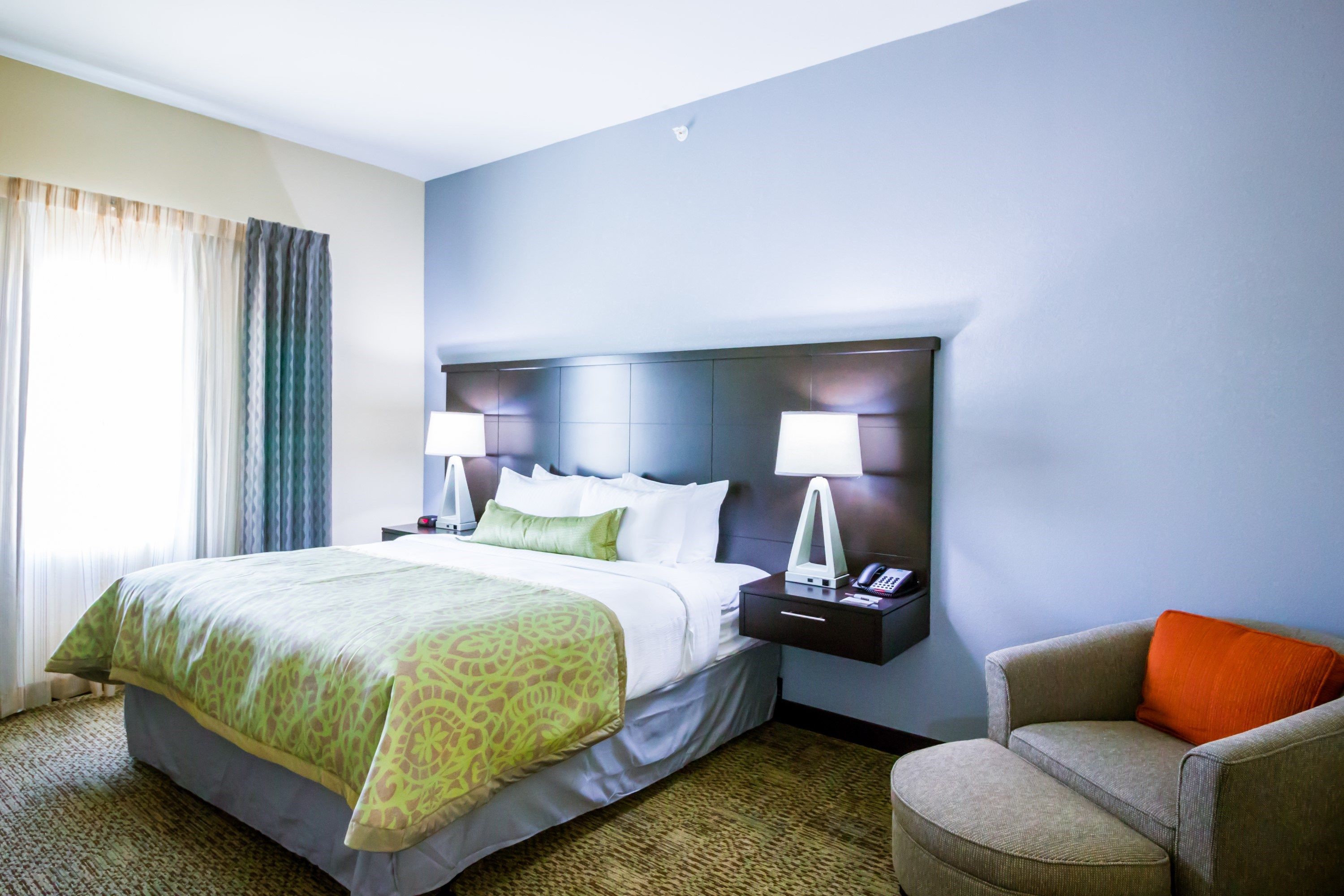 image Drift to sleep in a comfortable bed after a wonderful day outside.