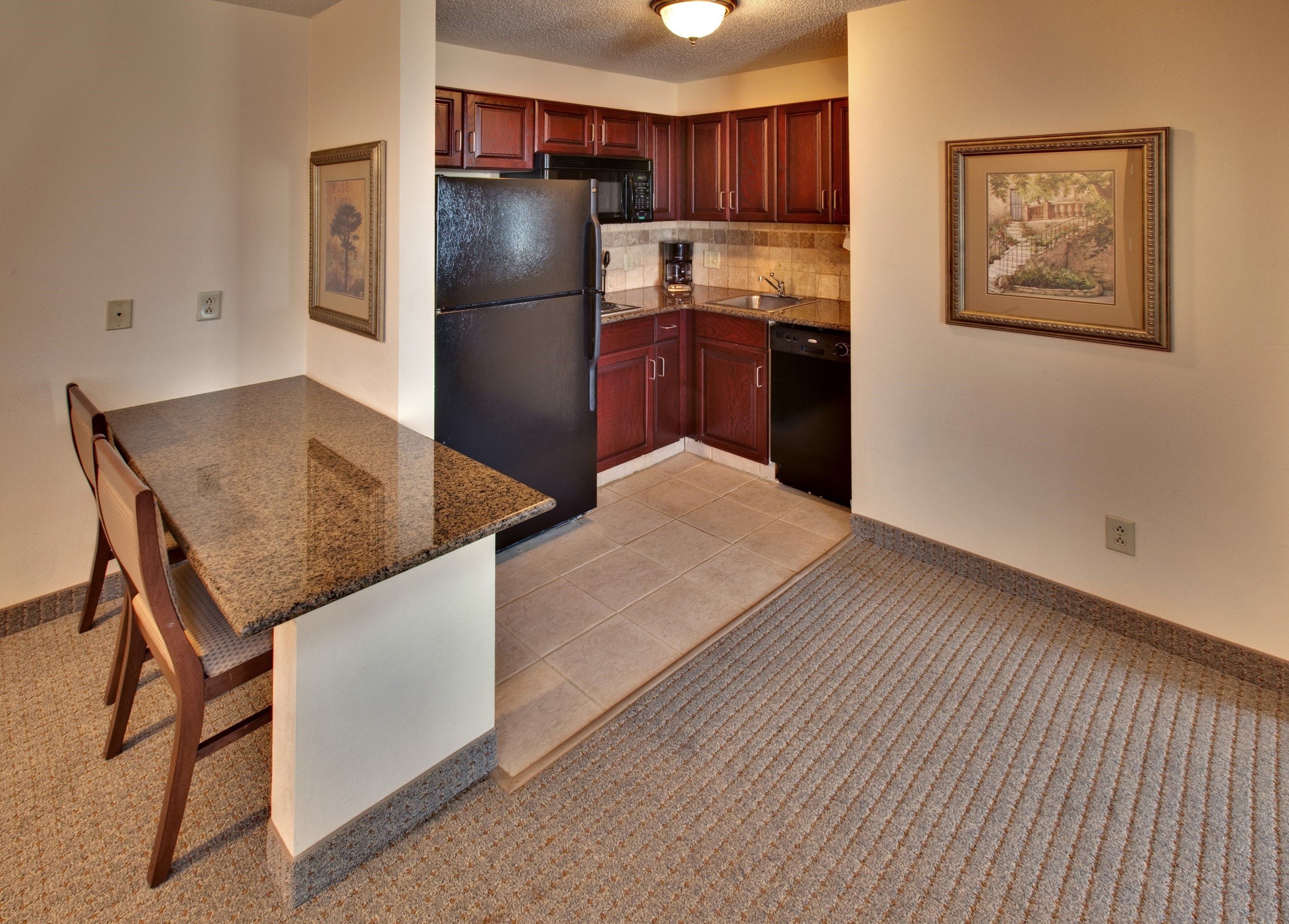 image Tuck into a great snack you’ve prepared in your kitchenette.