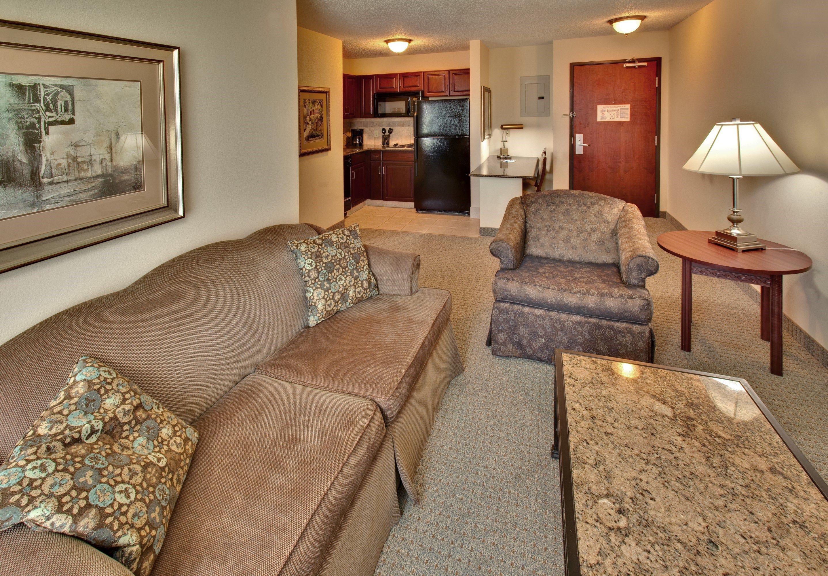 image Snuggle up with a cup of coffee or tea on the comfortable sofa.