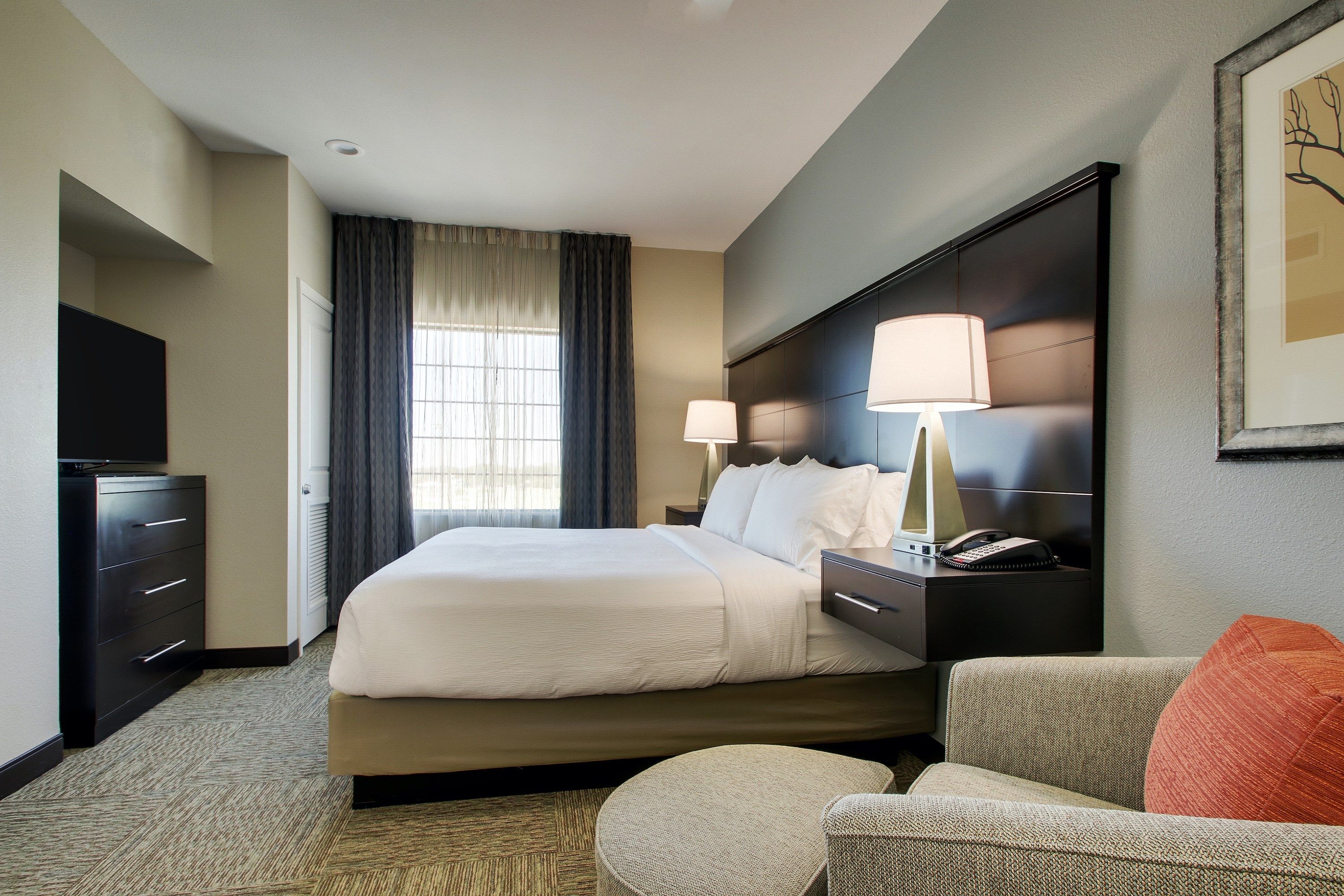 image Drift to sleep in a comfortable bed after a wonderful day outside.