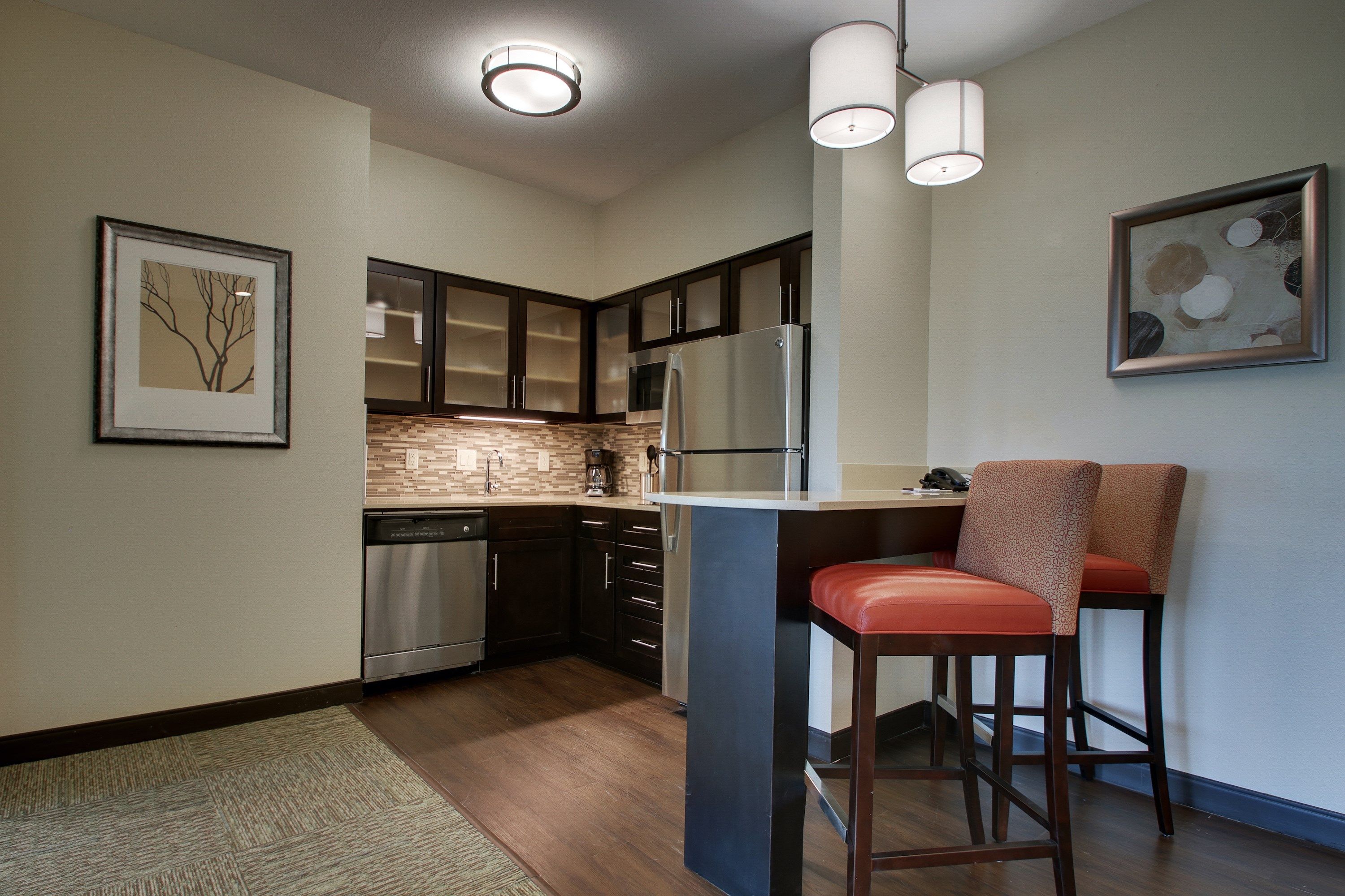 image Tuck into a great snack you’ve prepared in your kitchenette.