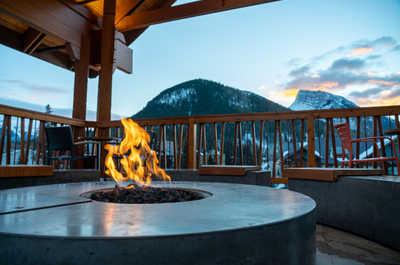 Gather around the fire pit with panoramic views for memorable mountain evenings.