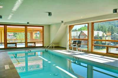 Take a dip in the covered indoor pool.
