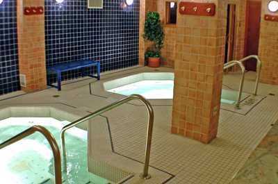 Unwind in the hot tubs after a long day exploring the outdoors.