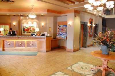 Relax in the elegant lobby while you check-in!