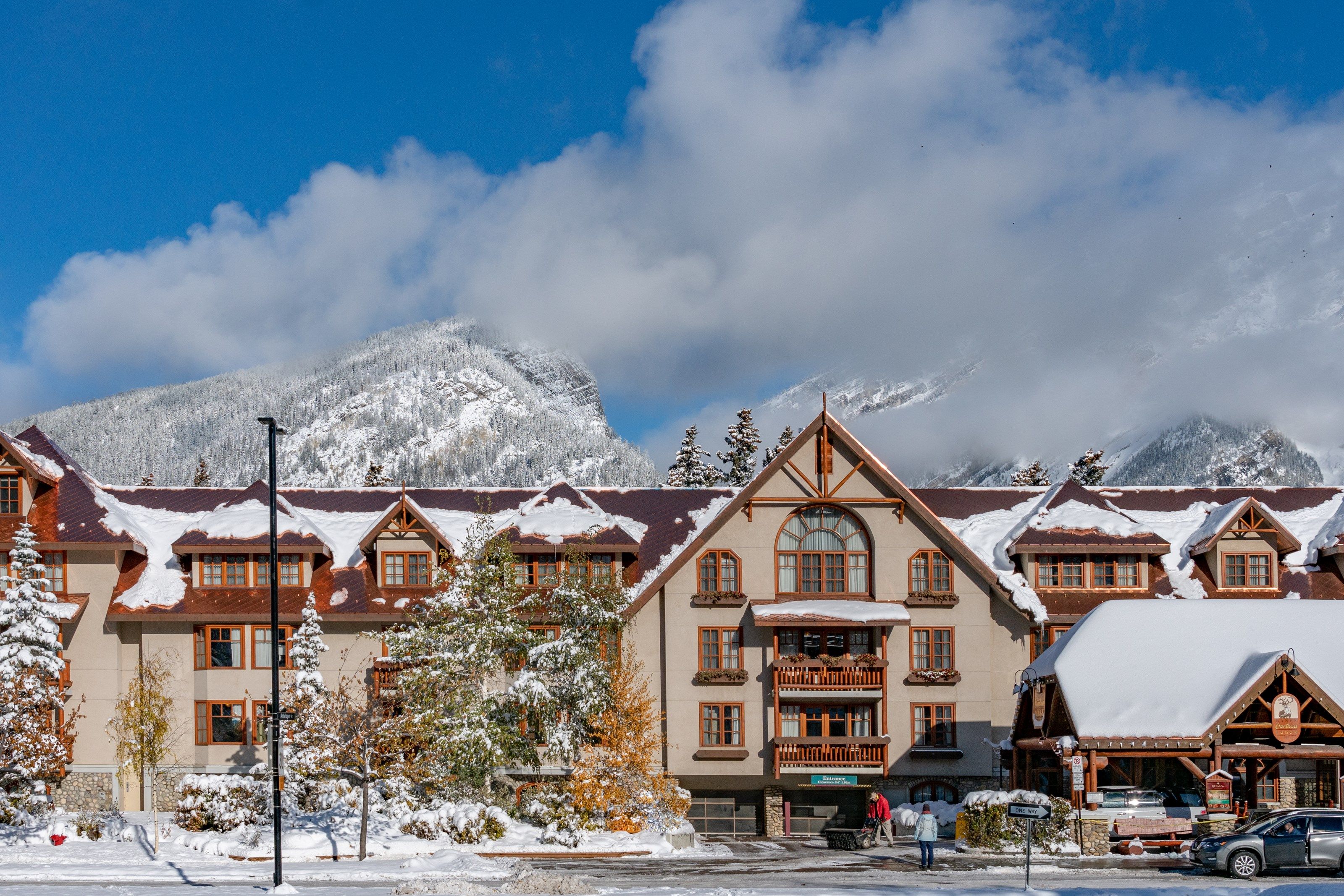 image You will love to wake up to the snow capped Rocky Mountains.