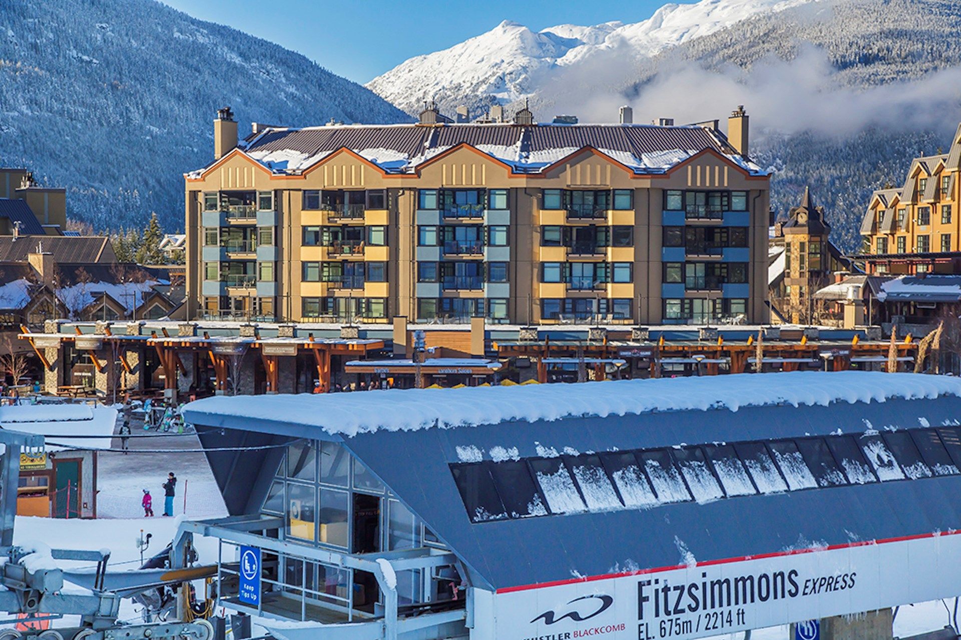 image Located at the base of both high-speed gondolas for Whistler and Blackcomb mountains