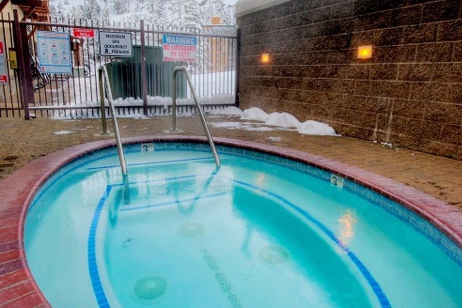 image Take a dip in the outdoor hot tub