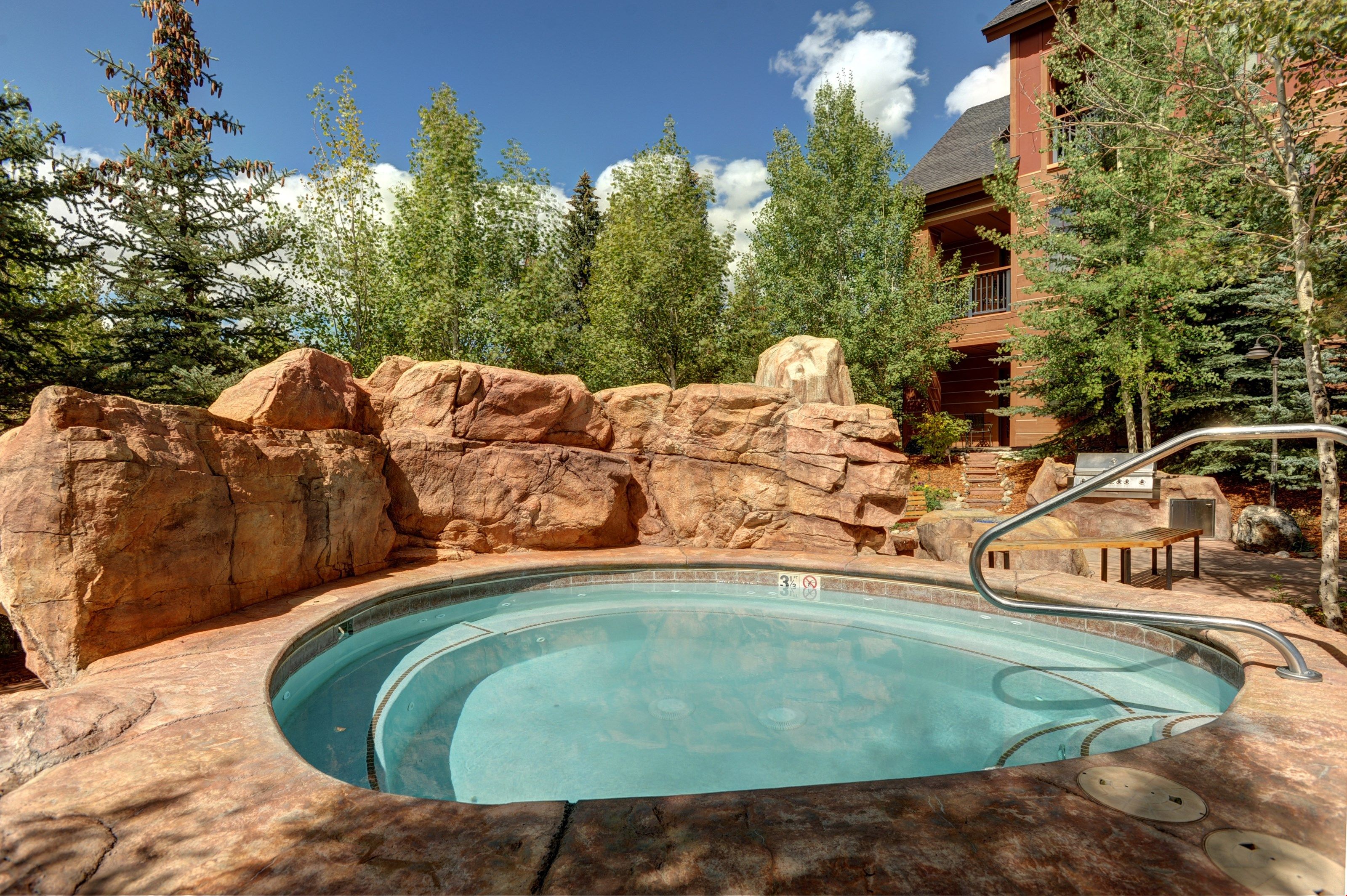 image Take a dip in the outdoor hot tub.