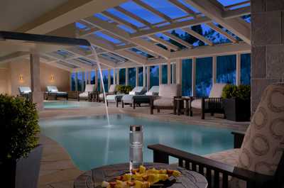 There are tons of great shared amenities, including this lovely chic swimming pool!