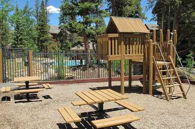 Let the kids run around at the playground.