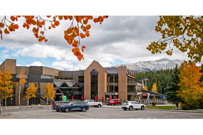 Majestic autumn hues frame Beaver Run Resort, highlighting the harmonious blend of luxurious accommodations and natural splendor.