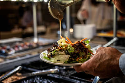 Feast your eyes and appetite on an array of choices at our grand buffet, where every dish is a discovery.