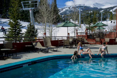 Get some sun in the outdoor pool.
