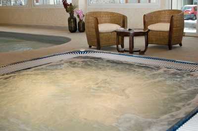 Soak sore muscles in the onsite hot tub.
