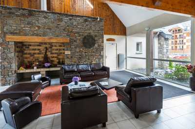 Relax and unwind in the spacious lobby area.