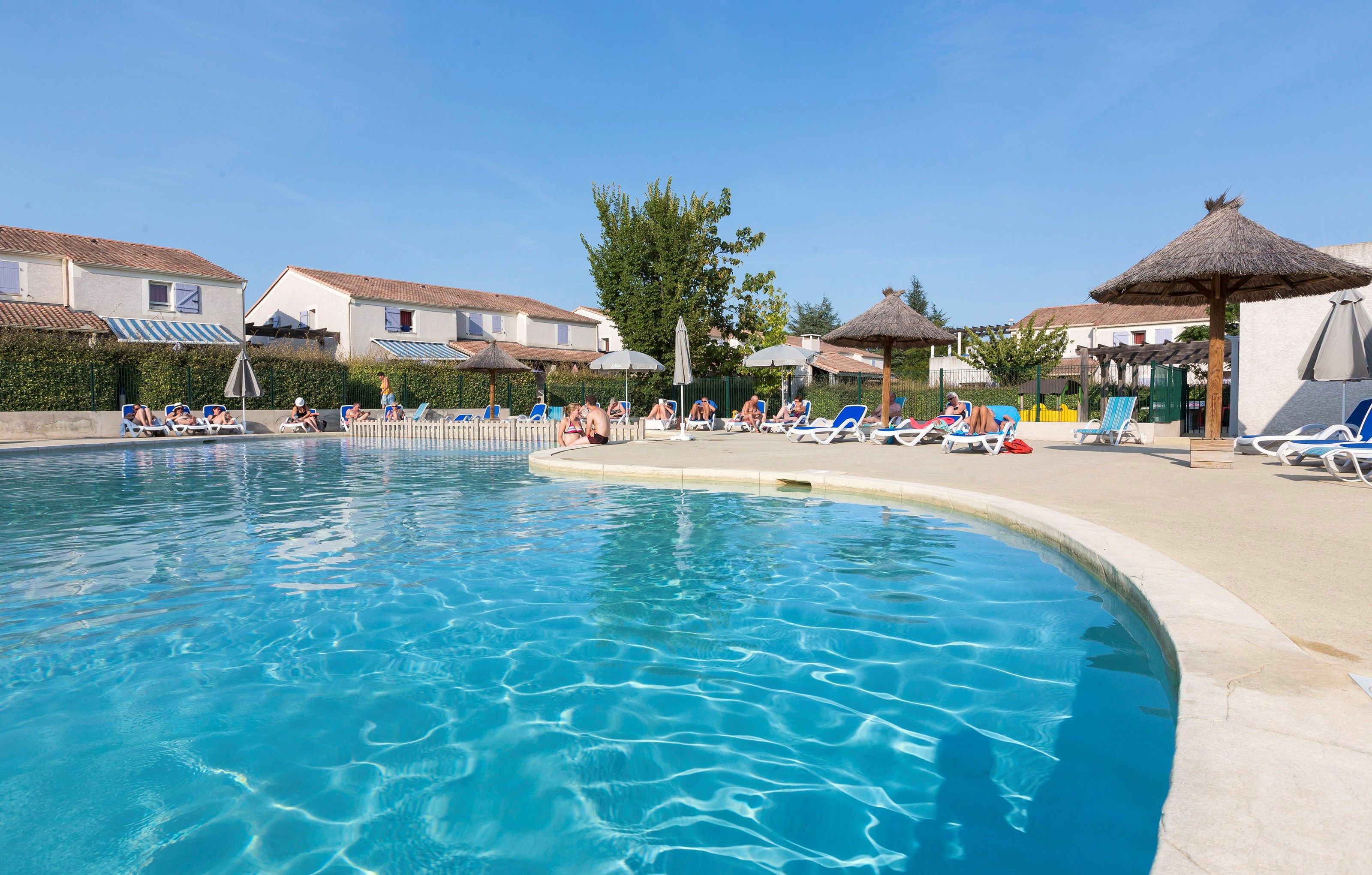 image Go for a swim in the pool.