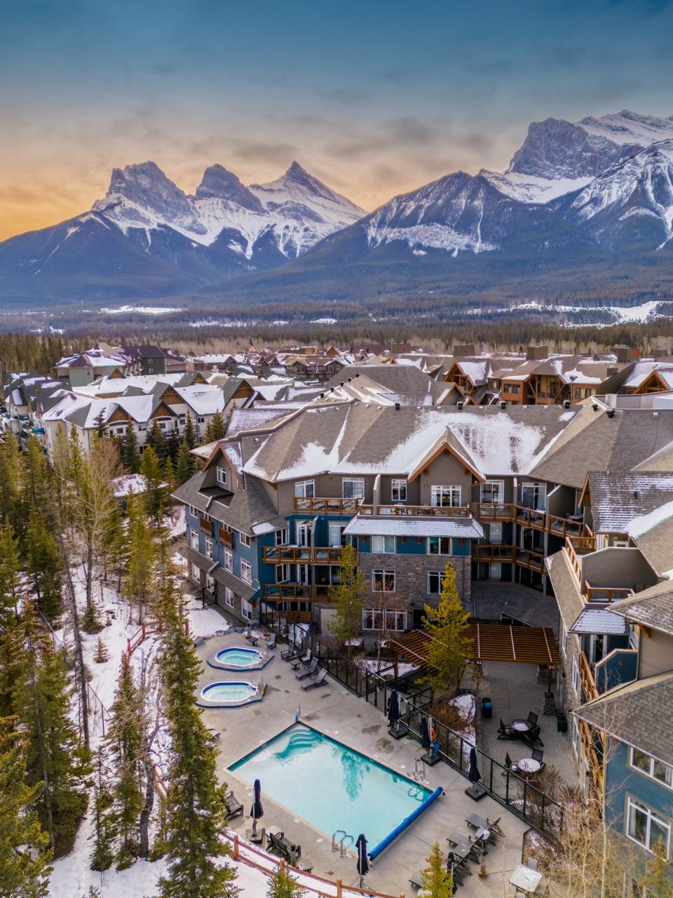 image Stunning aerial views capture the resort’s perfect blend of luxury and nature, nestled among the majestic Rockies.