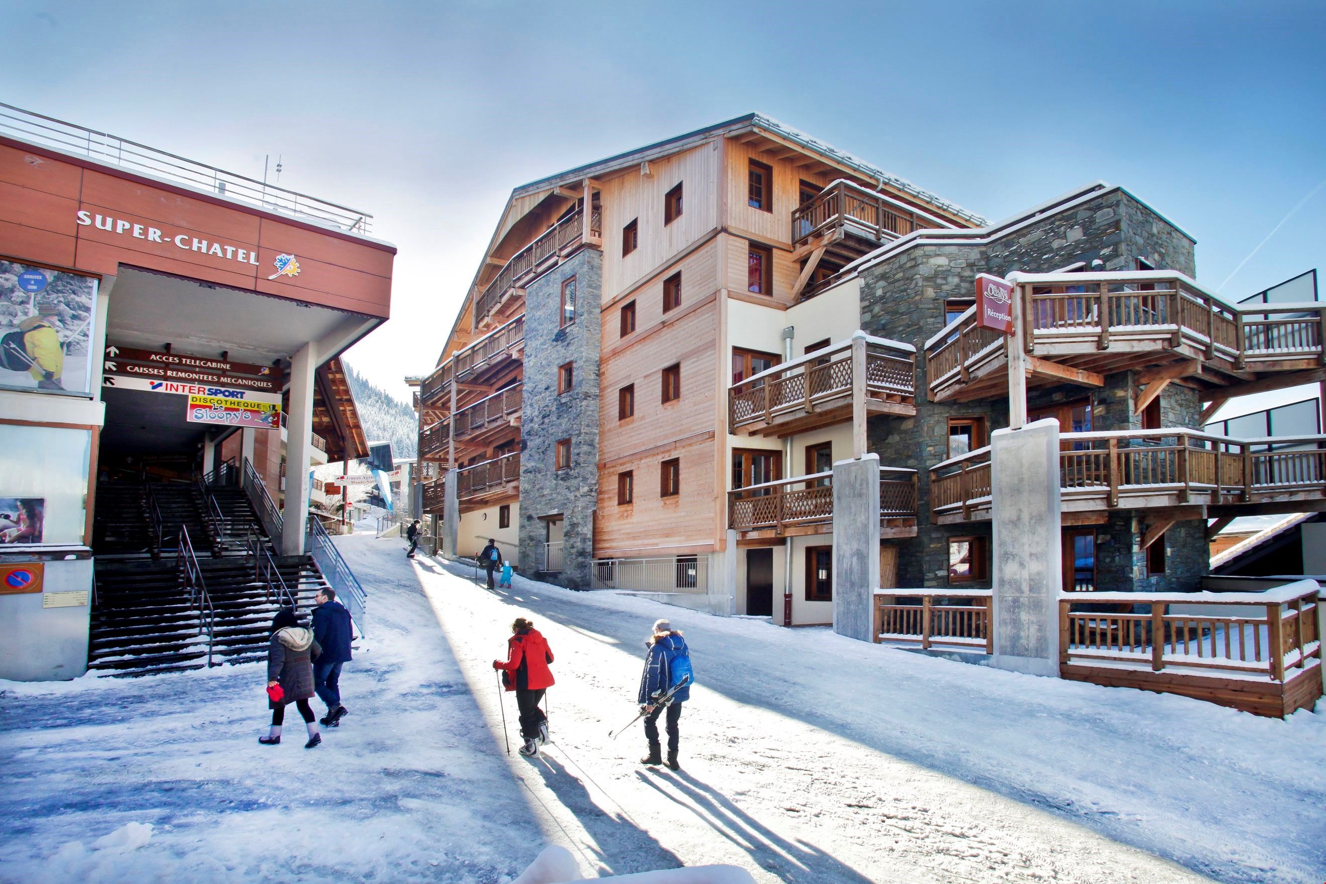image The Super Châtel gondola station sits at the foot of the residence, giving skiers direct access to 316 pistes across the Portes du Soleil.