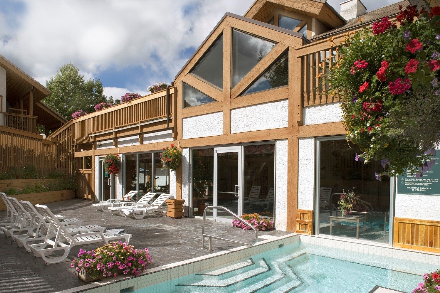 image On a warm summer's day, relax by the pool and take in the fresh mountain air.