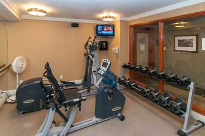 Keep up your fitness routine in the on-site fitness centre.