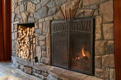 Warm up by the toasty fire in the lobby.