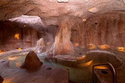 Experience luxury in the grotto pools.