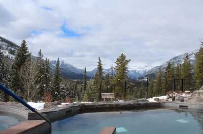 Take in the breathtaking mountain views from this incredible hot pools!