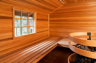 Experience relaxation in the sauna, a perfect way to unwind after a day of adventure.