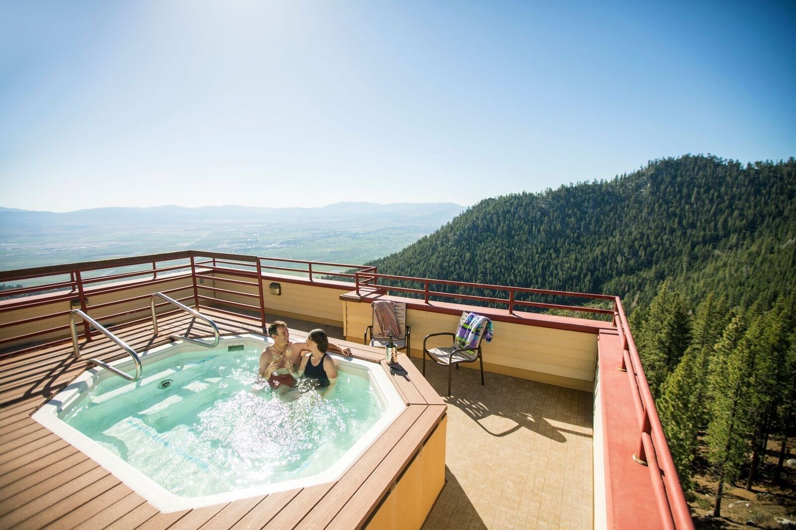 image Soak in the Shared Hot Tub overlooking the area.