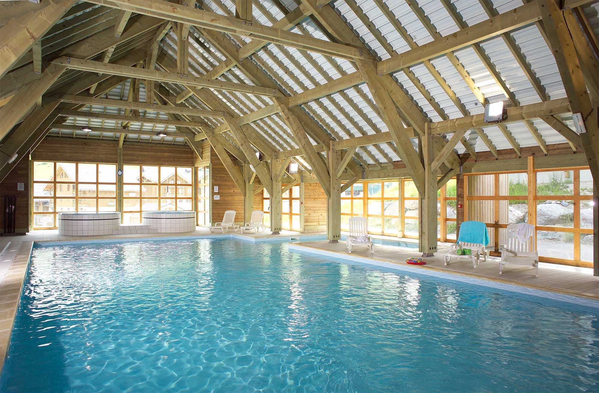 image Dive into the lovely indoor pool after a great day!